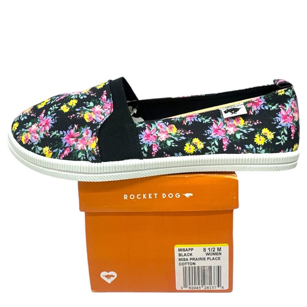 Rocket Dog Misa Prairie Place Cotton Slip On Sneakers Floral Women's size 8.5